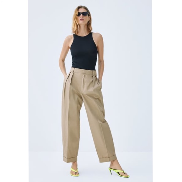 Zara Pants - Darted Poplin Trousers